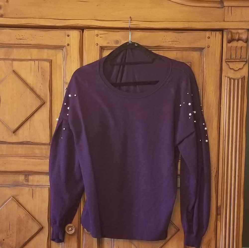 I.N.C. Embellished Balloon-Sleeve Sweater